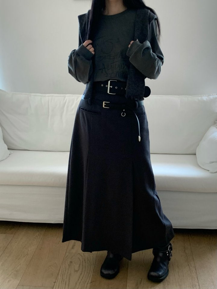 Bricklane - Korean Women Fashion - #momslook - Pintuck Long Skirt - 9