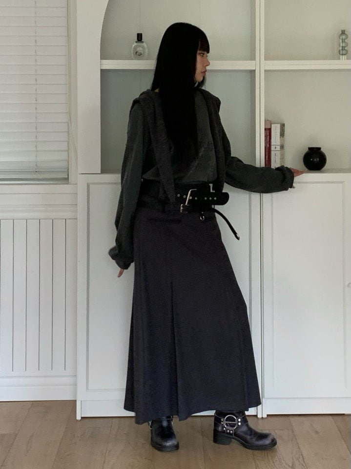 Bricklane - Korean Women Fashion - #womensfashion - Pintuck Long Skirt - 6