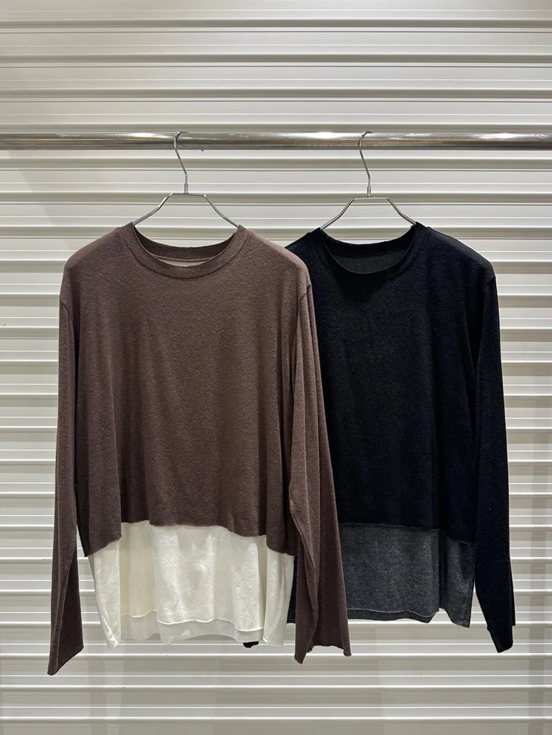 Bricklane - Korean Women Fashion - #womensfashion - Double Colored Tee