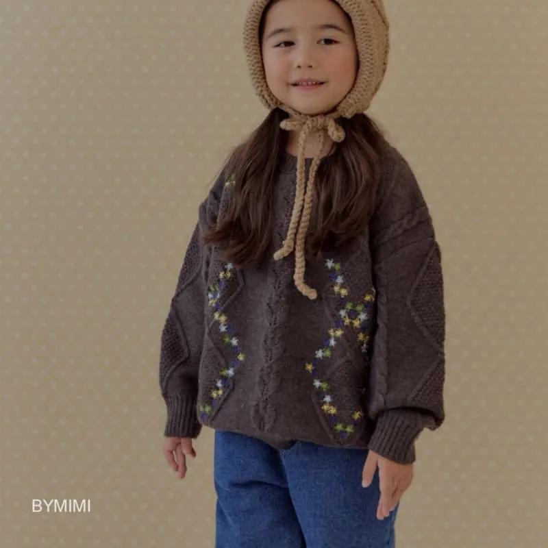 Bymimi - Korean Children Fashion - #Kfashion4kids - Mini Embroidery Knit - 8