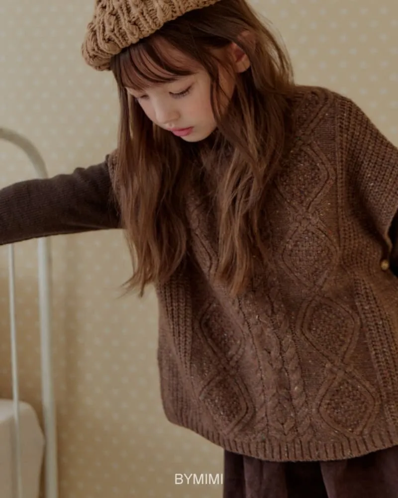 Bymimi - Korean Children Fashion - #childofig - Rouge Knit Vest - 3