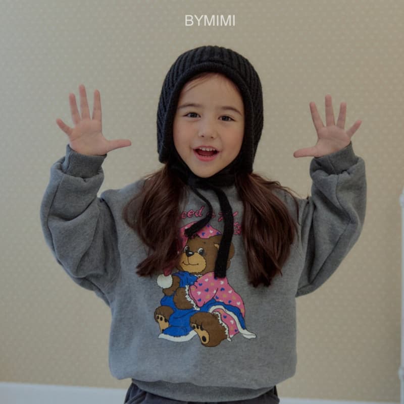 Bymimi - Korean Children Fashion - #designkidswear - Good Night Bear Sweatshirt