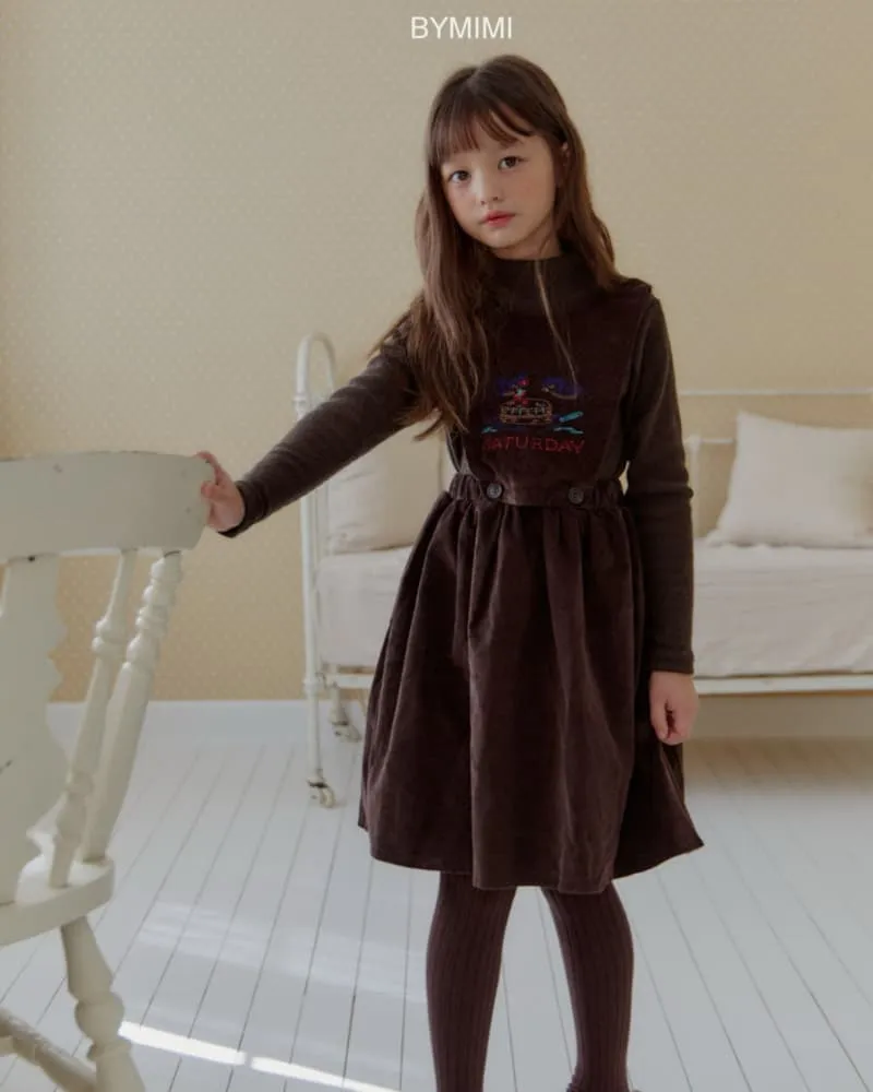 Bymimi - Korean Children Fashion - #kidsshorts - Bird Embroidery Dress - 3