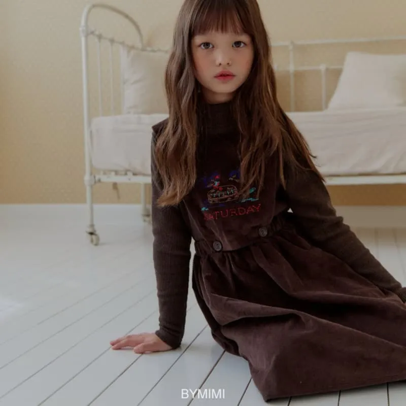 Bymimi - Korean Children Fashion - #kidzfashiontrend - Bird Embroidery Dress - 5