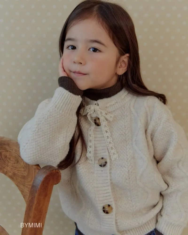 Bymimi - Korean Children Fashion - #kidzfashiontrend - Soft Lace Cardigan - 9