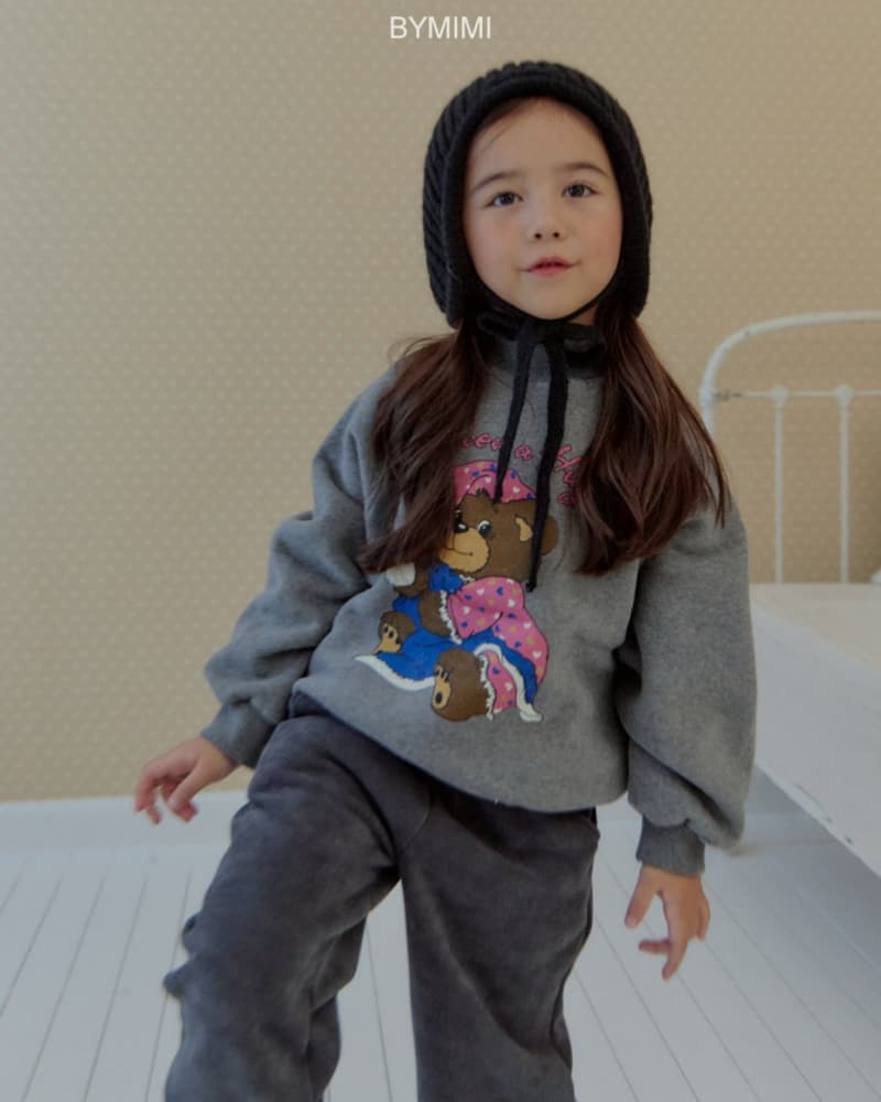 Bymimi - Korean Children Fashion - #kidzfashiontrend - Good Night Bear Sweatshirt - 6