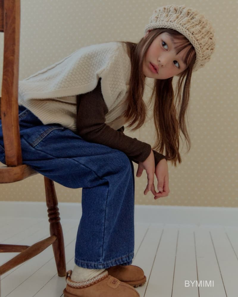 Bymimi - Korean Children Fashion - #littlefashionista - Warm Denim Pants - 5