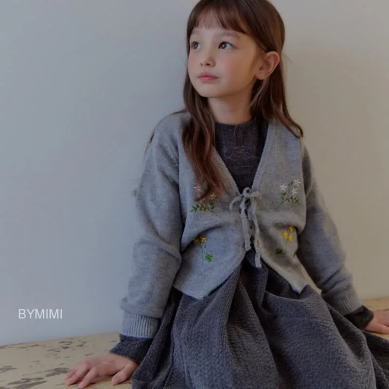 Bymimi - Korean Children Fashion - #Kfashion4kids - Wildflower Embroidery Cardigan - 4