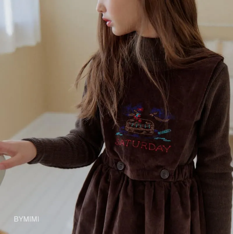 Bymimi - Korean Children Fashion - #magicofchildhood - Bird Embroidery Dress - 8