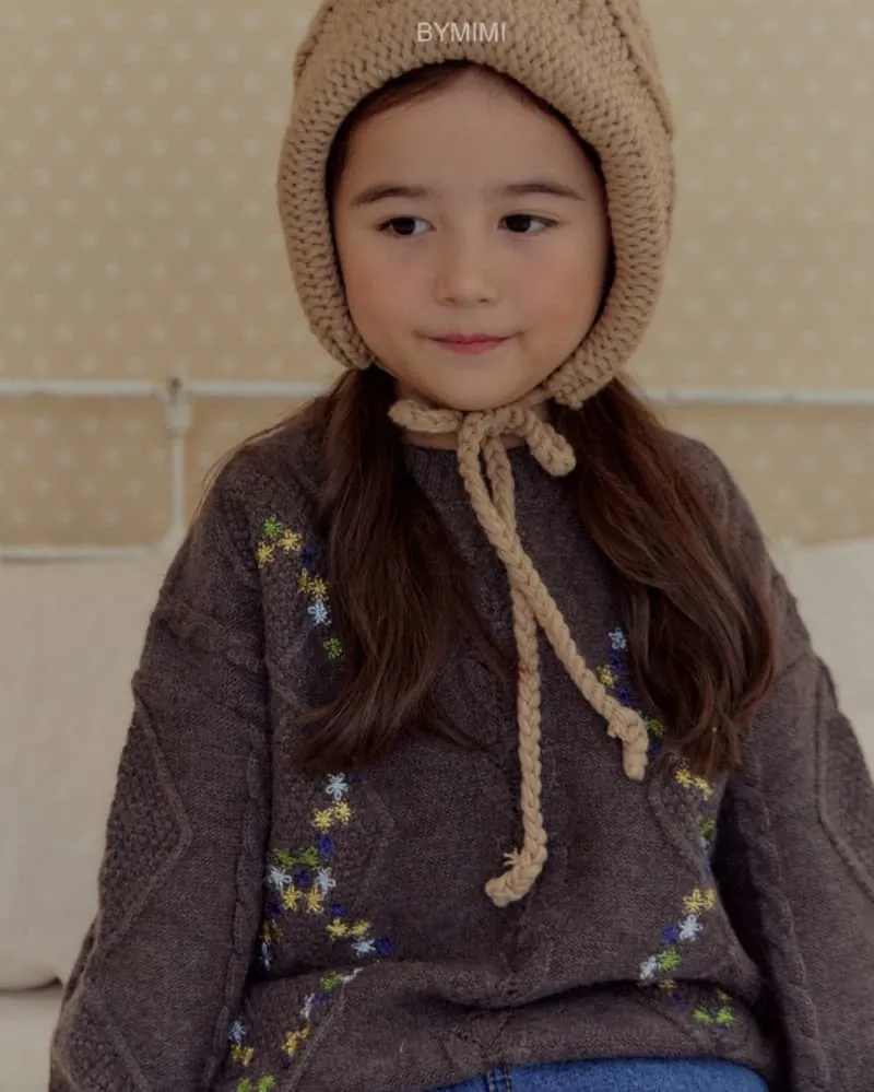 Bymimi - Korean Children Fashion - #magicofchildhood - Mini Embroidery Knit - 10