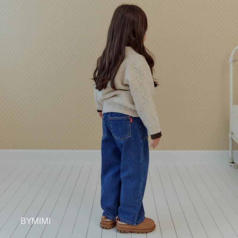 Bymimi - Korean Children Fashion - #prettylittlegirls - Warm Denim Pants - 8