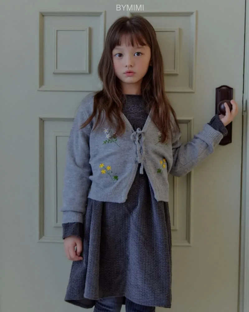 Bymimi - Korean Children Fashion - #stylishchildhood - Wildflower Embroidery Cardigan - 10