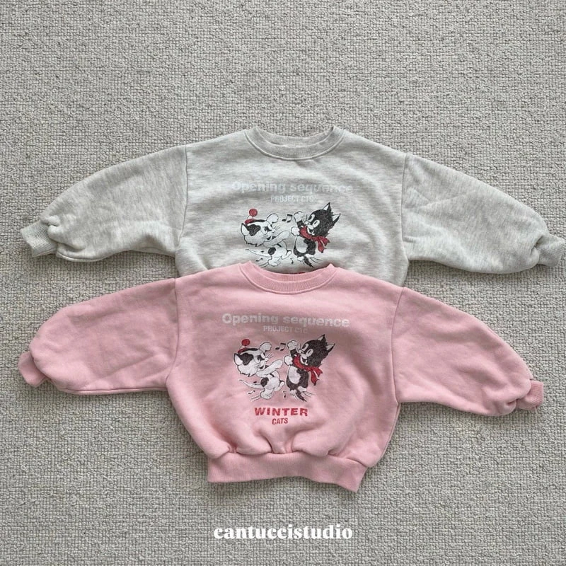 Cantucci Studio - Korean Children Fashion - #littlefashionista - Winter Cat Sweatshirts with Mom