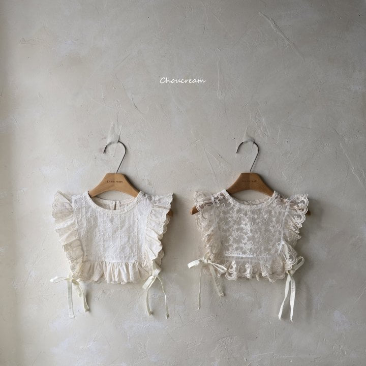 Choucream - Korean Baby Fashion - #babyootd - Lace Frill Vest - 2