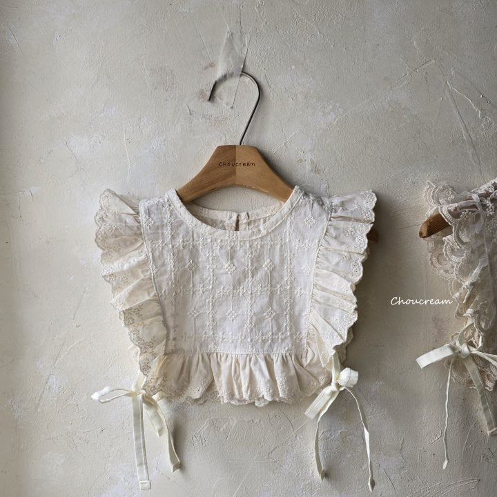 Choucream - Korean Baby Fashion - #babyoutfit - Lace Frill Vest - 3