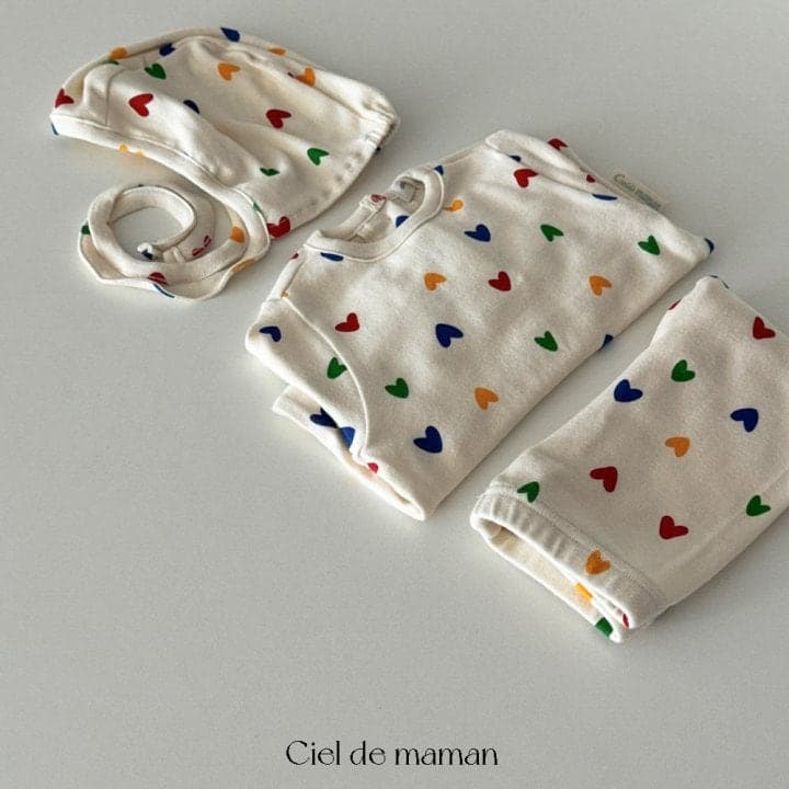 Ciel De Maman - Korean Baby Fashion - #onlinebabyboutique - Love Cell Suit Set - 6