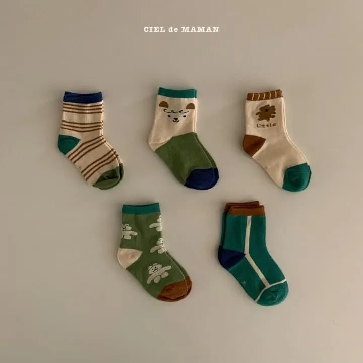 Ciel De Maman - Korean Children Fashion - #Kfashion4kids - Green Socks - 6