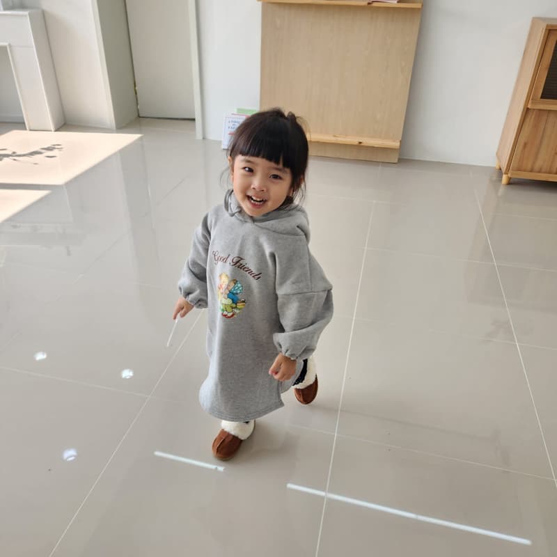 Color - Korean Children Fashion - #designkidswear - Girl Hooded Dress - 4