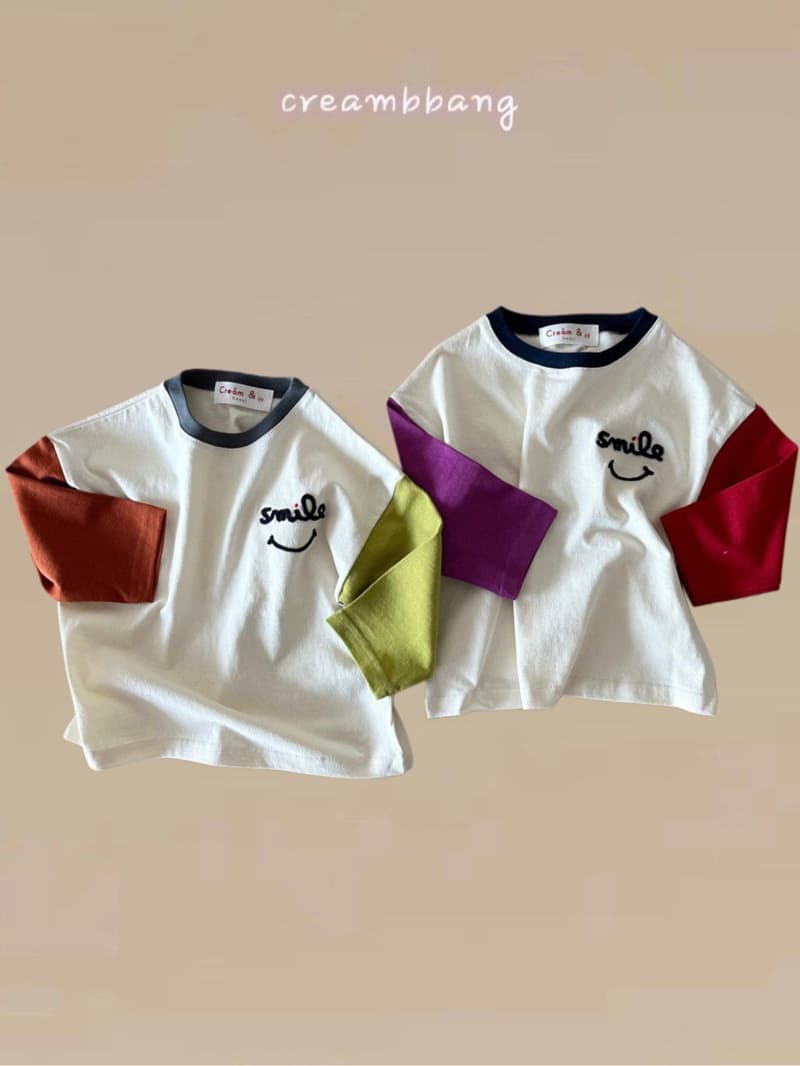 Cream Bbang - Korean Children Fashion - #childofig - Smile Raglan Tee