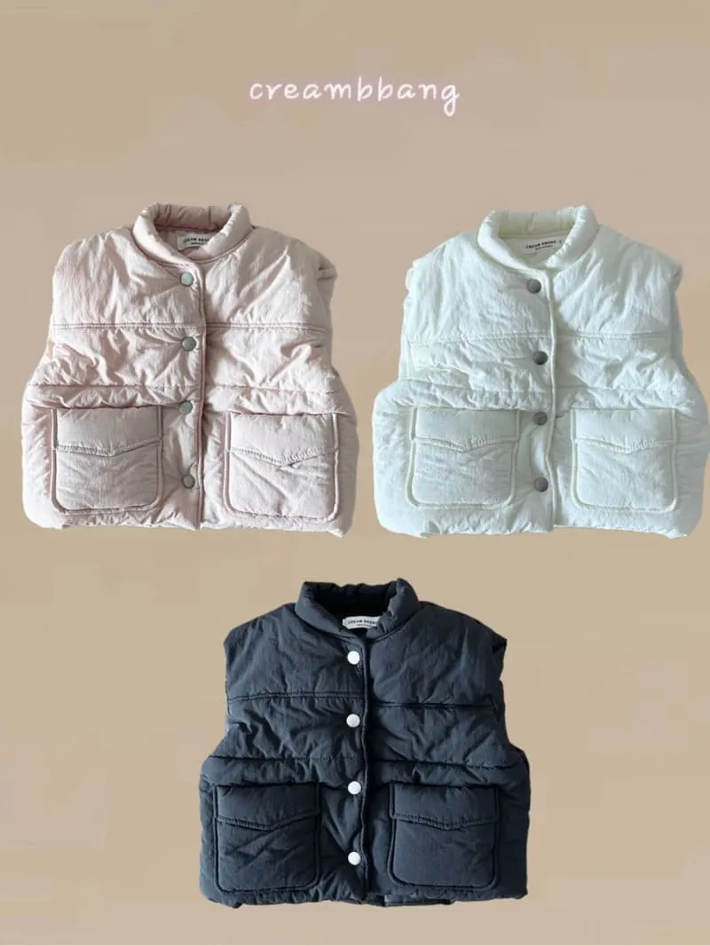 Cream Bbang - Korean Children Fashion - #childofig - Light Warm Padding Vest