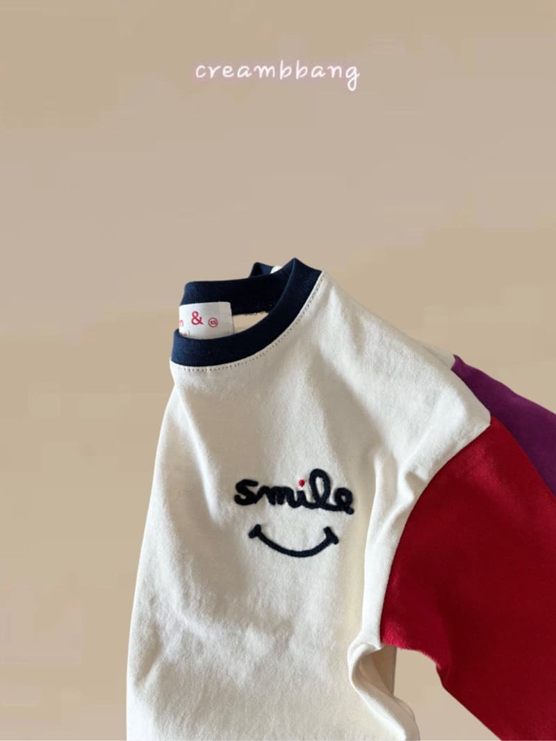 Cream Bbang - Korean Children Fashion - #discoveringself - Smile Raglan Tee - 5