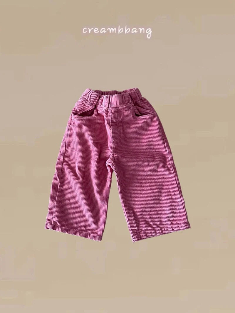 Cream Bbang - Korean Children Fashion - #fashionkids - Classic Corduroy Wide Pants - 3