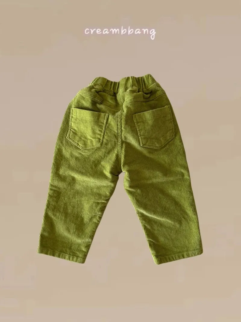 Cream Bbang - Korean Children Fashion - #discoveringself - Corduroy Baggy Pants - 4