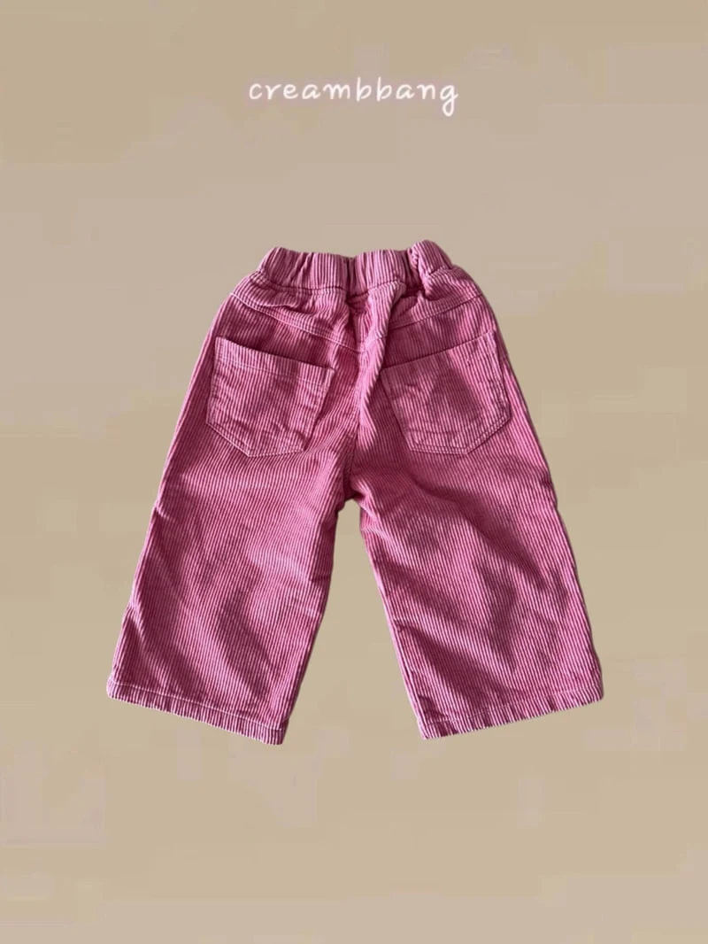 Cream Bbang - Korean Children Fashion - #fashionkids - Classic Corduroy Wide Pants - 4