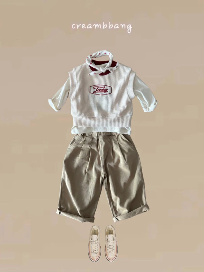 Cream Bbang - Korean Children Fashion - #kidsstore - Rayon Pleats Baggy Pants - 7