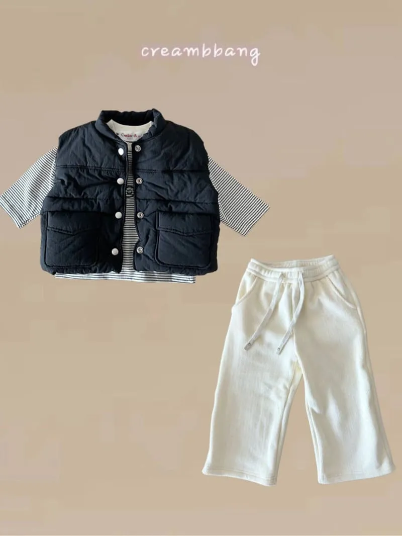 Cream Bbang - Korean Children Fashion - #kidzfashiontrend - Light Warm Padding Vest - 8