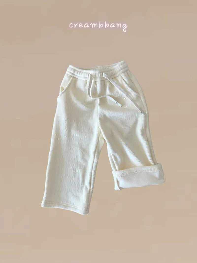 Cream Bbang - Korean Children Fashion - #magicofchildhood - Bonding Ribbed Pants - 5