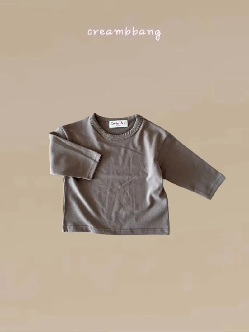 Cream Bbang - Korean Children Fashion - #littlefashionista - Fleece Washing Tee - 4