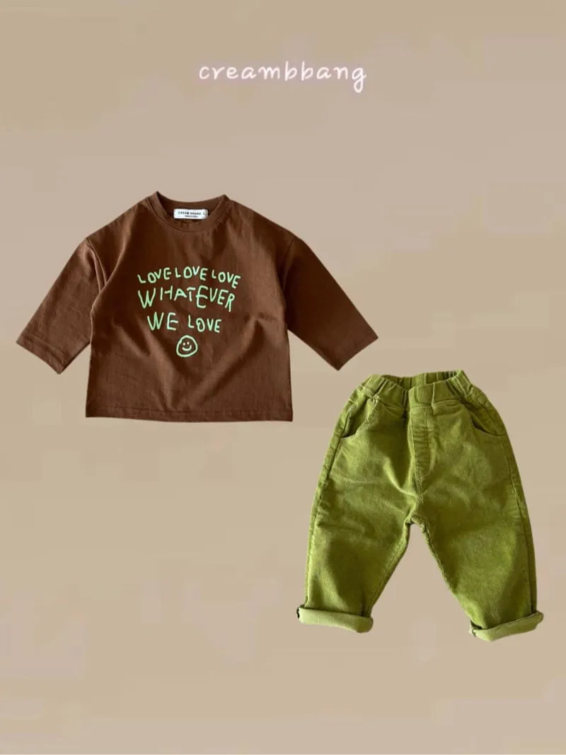 Cream Bbang - Korean Children Fashion - #minifashionista - Corduroy Baggy Pants - 11