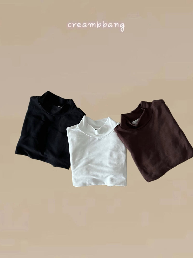 Cream Bbang - Korean Children Fashion - #stylishchildhood - Warm Half Polar Tee - 2