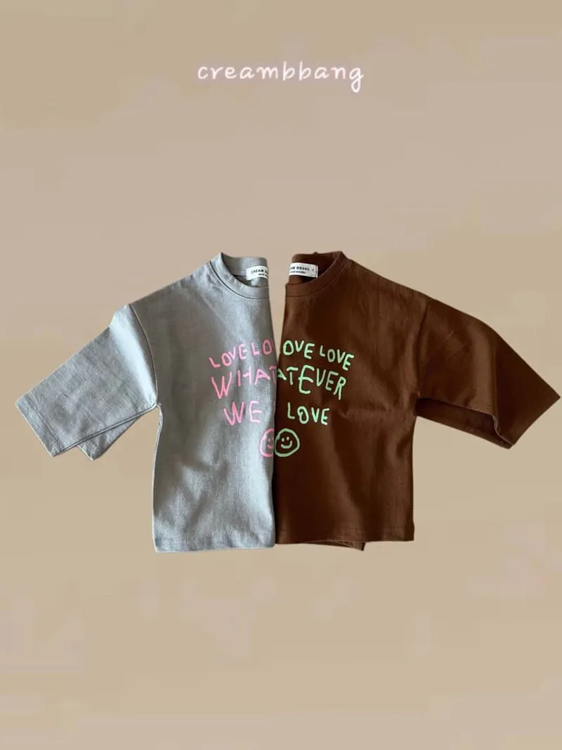 Cream Bbang - Korean Children Fashion - #todddlerfashion - Love Single Tee - 10