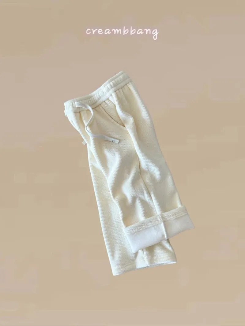 Cream Bbang - Korean Children Fashion - #todddlerfashion - Bonding Ribbed Pants - 8