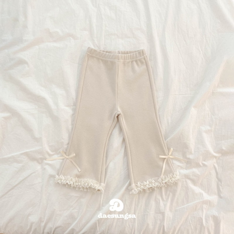 Dae Sung Sa - Korean Children Fashion - #discoveringself - Lace Ribbon Pants - 6