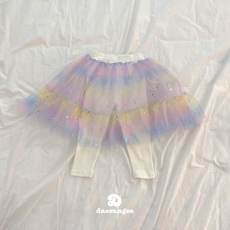 Dae Sung Sa - Korean Children Fashion - #toddlerclothing - Rainbow Star Skirt Leggings - 3