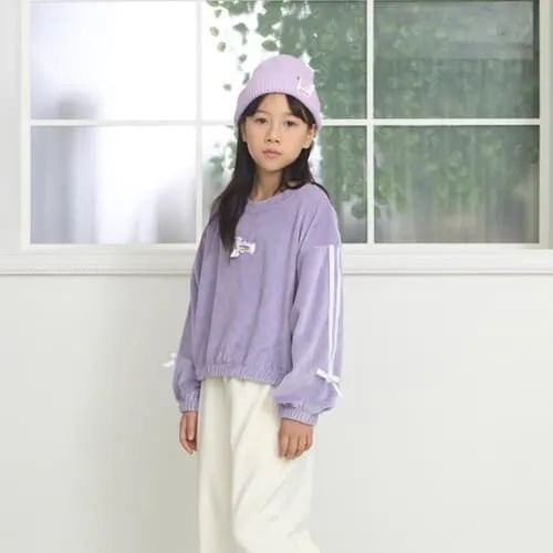 Dawon - Korean Children Fashion - #kidsstore - Veloure Ribbon Tee