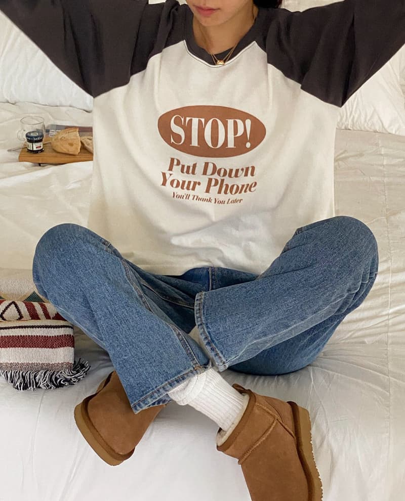 Diana - Korean Women Fashion - #womensfashion - Stop Raglan Tee