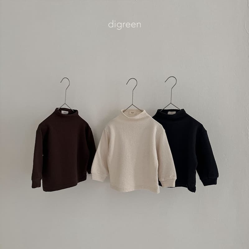 Digreen - Korean Children Fashion - #designkidswear - Loose Mock Neck Tee