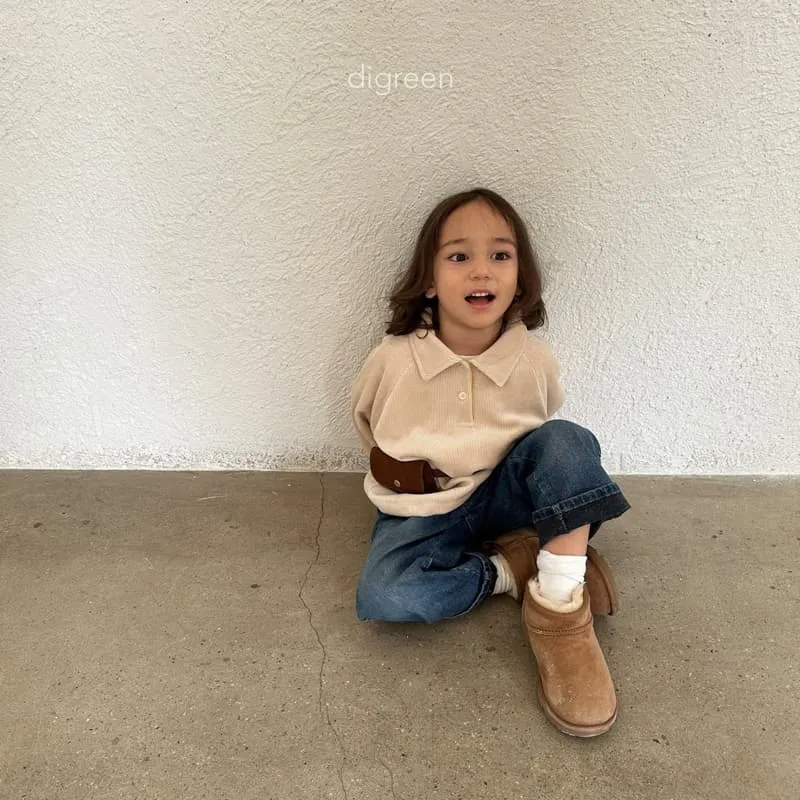 Digreen - Korean Children Fashion - #discoveringself - Cozy Collar Tee - 2