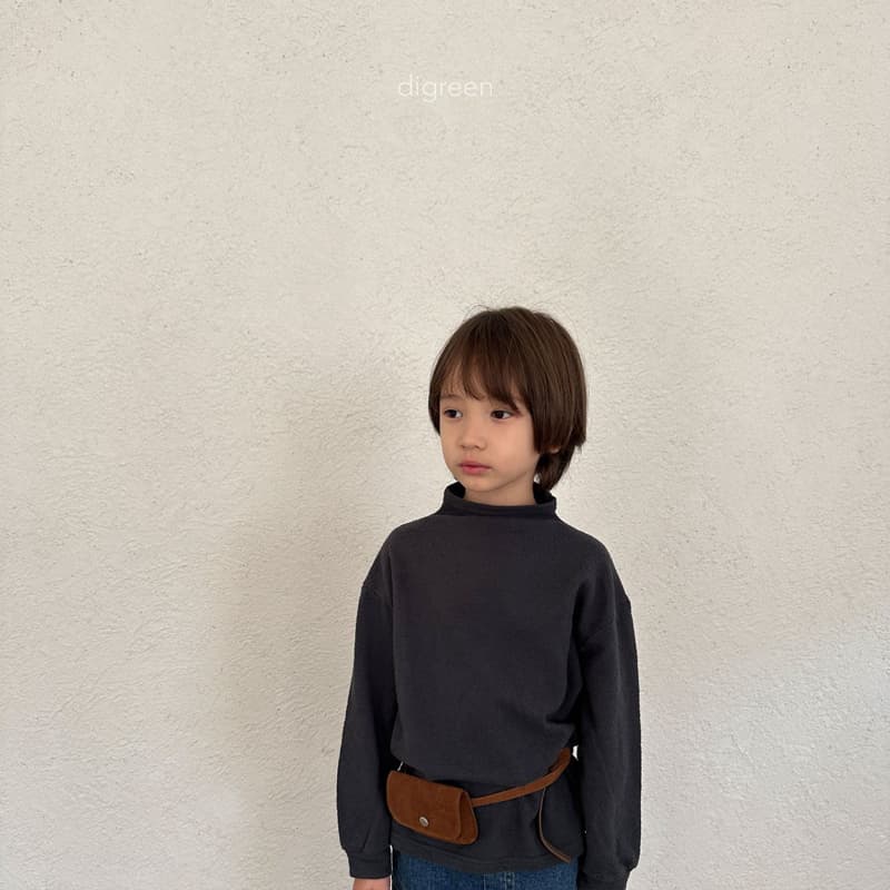 Digreen - Korean Children Fashion - #discoveringself - Loose Mock Neck Tee - 2