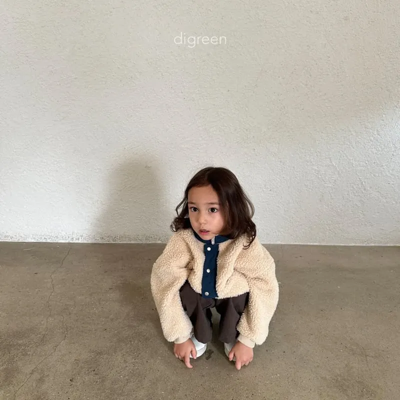 Digreen - Korean Children Fashion - #discoveringself - Fleece Semi-open Sweatshirt - 3