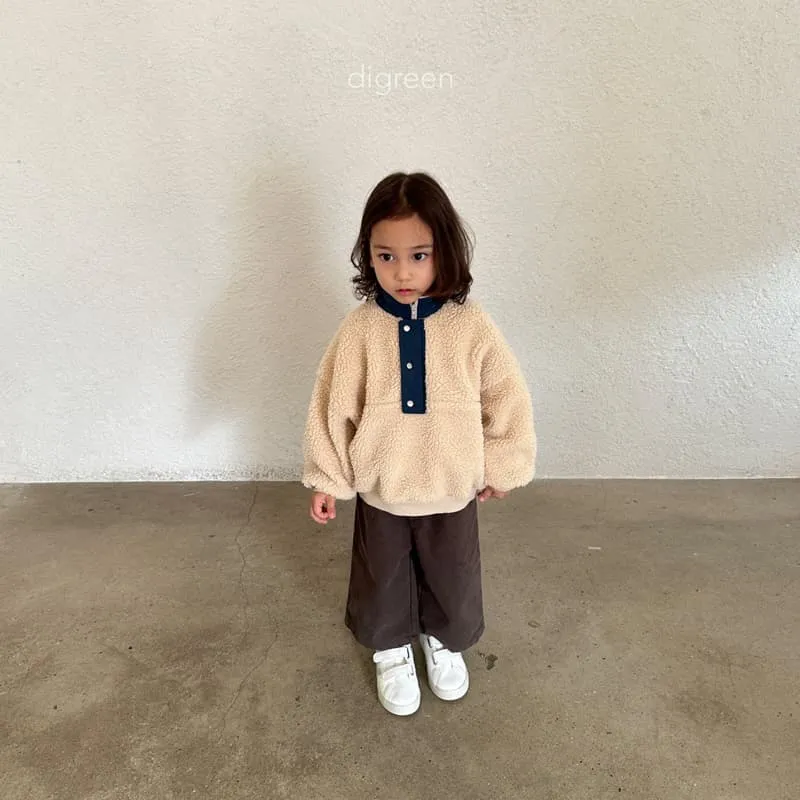 Digreen - Korean Children Fashion - #discoveringself - Fleece Semi-open Sweatshirt - 4