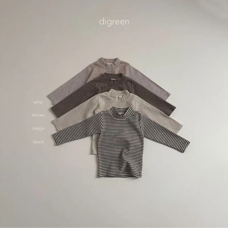 Digreen - Korean Children Fashion - #littlefashionista - Flip Mock Neck Tee