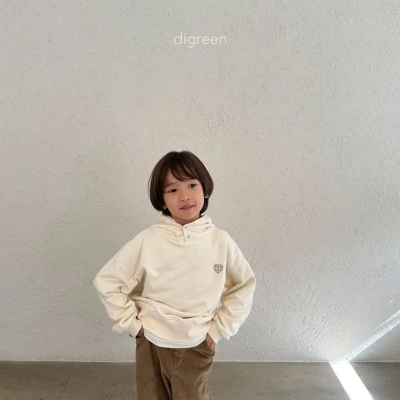 Digreen - Korean Children Fashion - #magicofchildhood - Check Heart Hood Top - 6