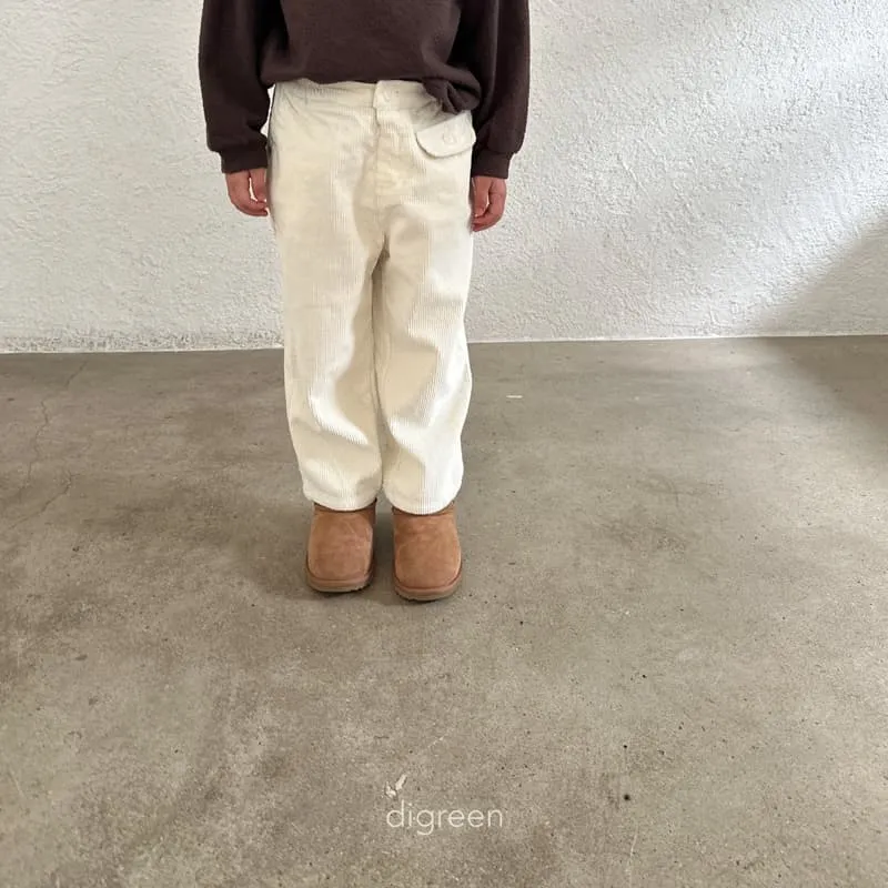 Digreen - Korean Children Fashion - #minifashionista - Button Corduroy Pants - 6