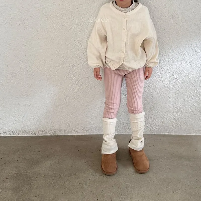 Digreen - Korean Children Fashion - #prettylittlegirls - Ribbed Leggings - 9