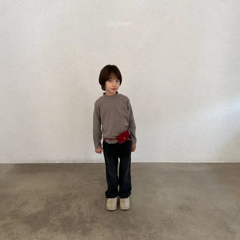 Digreen - Korean Children Fashion - #todddlerfashion - Flip Mock Neck Tee - 5